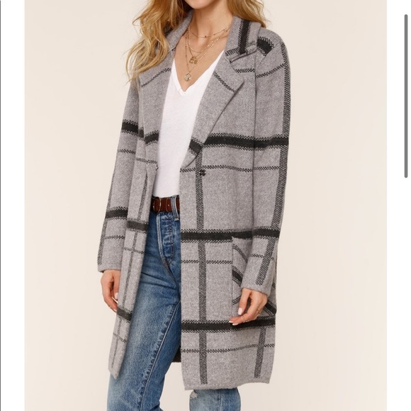 Heartloom Ezra Plaid Sweater Coat Jacket NEW sz S